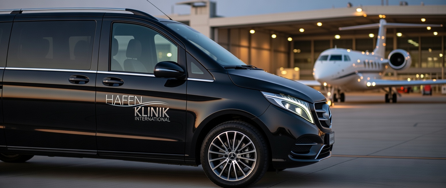 Private luxury vehicle transfer service for medical patients in Hamburg